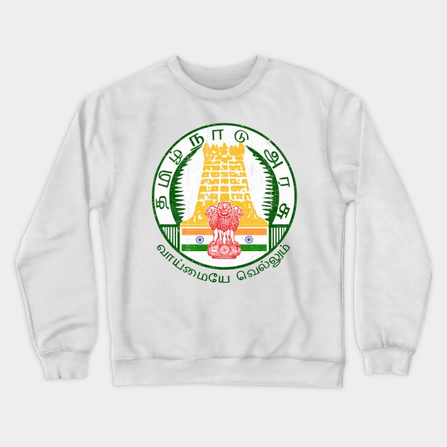 Tamil Nadu Crewneck Sweatshirt by DankFutura